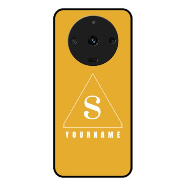 Realme Narzo 60 5G Personalized Glass Phone Case - simple triangle Design Realme Narzo 60 5G Personalized Glass Phone Case - simple triangle Design