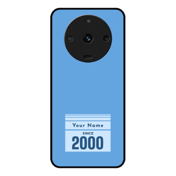 Realme Narzo 60 5G Custom Glass Mobile Case - Custom Year of birth Design Realme Narzo 60 5G Custom Glass Mobile Case - Custom Year of birth Design