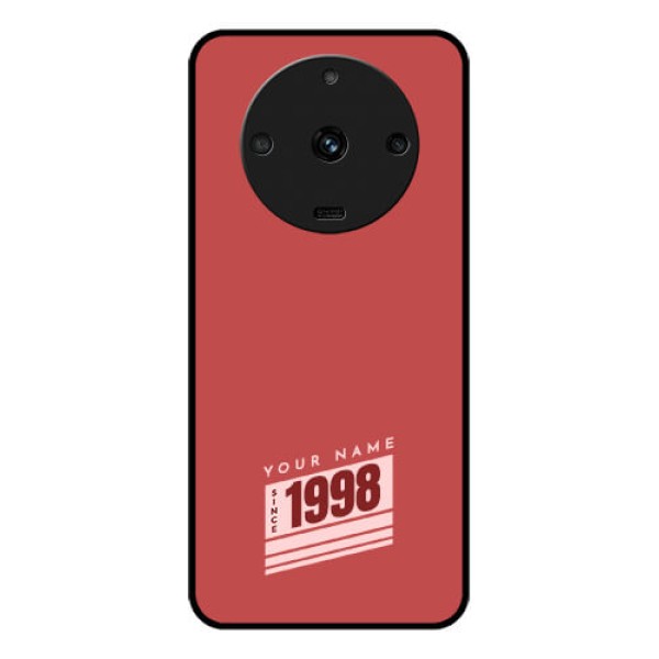 Realme Narzo 60 5G Custom Glass Phone Case - Red custom year of birth Design