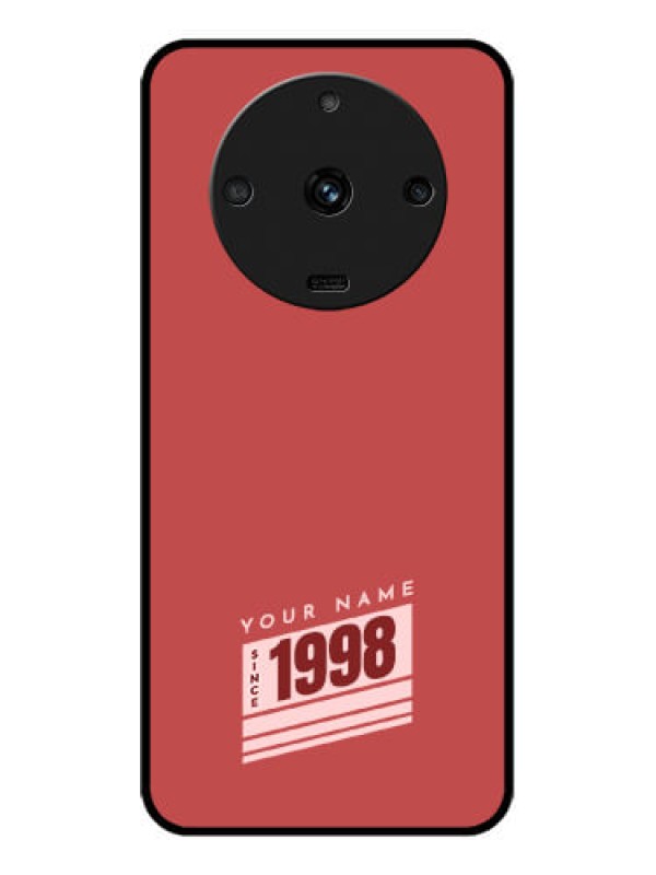 Custom Realme Narzo 60 5G Custom Glass Phone Case - Red custom year of birth Design