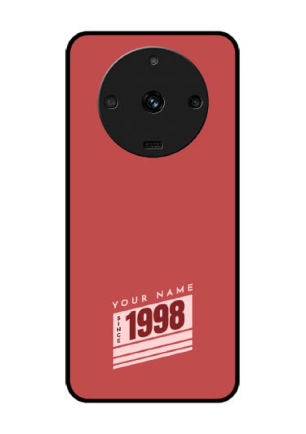 Realme Narzo 60 5G Custom Glass Phone Case - Red custom year of birth Design