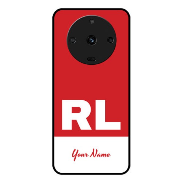 Realme Narzo 60 5G Personalized Glass Phone Case - dual tone custom text Design Realme Narzo 60 5G Personalized Glass Phone Case - dual tone custom text Design