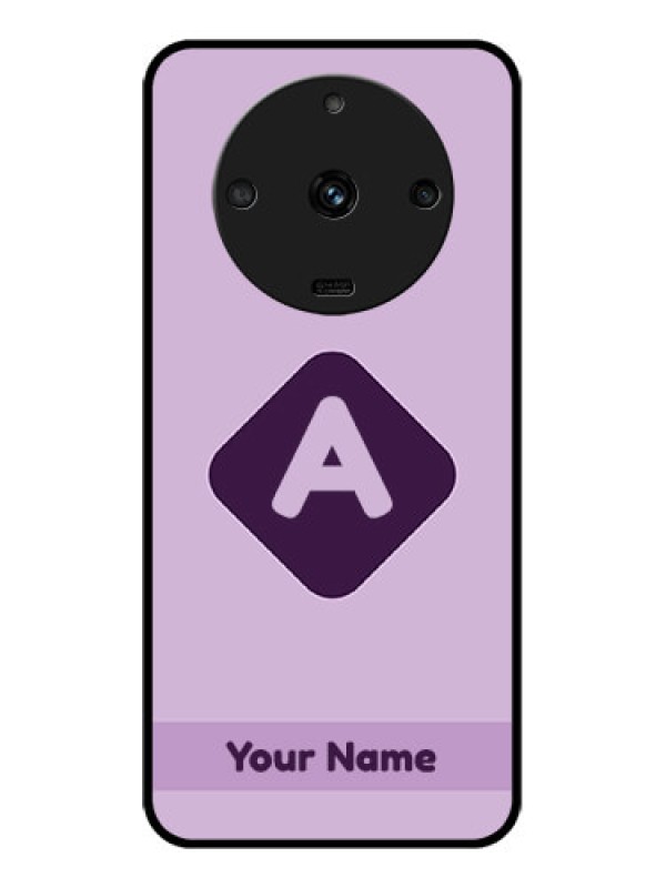 Custom Realme Narzo 60 5G Custom Glass Mobile Case - Custom Letter in curved badge Design