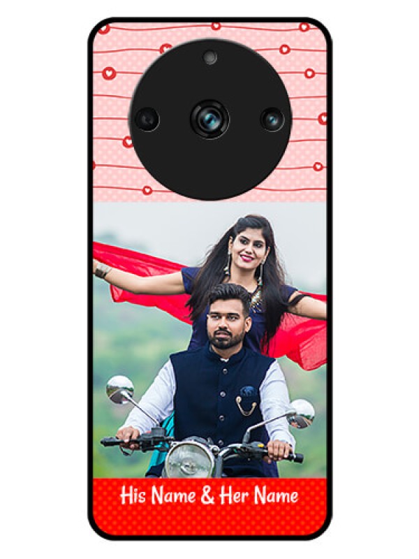 Custom Realme Narzo 60 Pro 5G Personalized Glass Phone Case - Red Pattern Case Design