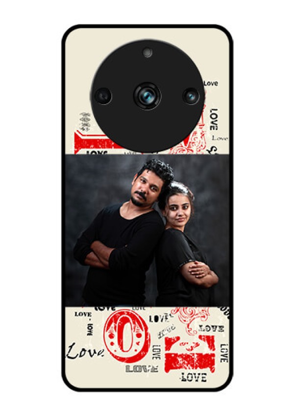 Realme Narzo 60 Pro 5G Photo Printing on Glass Case - Trendy Love Design Case