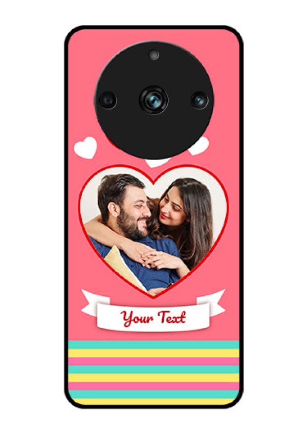 Realme Narzo 60 Pro 5G Photo Printing on Glass Case - Love Doodle Design