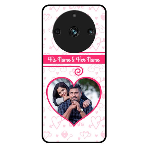 Realme Narzo 60 Pro 5G Personalized Glass Phone Case - Heart Shape Love Design Realme Narzo 60 Pro 5G Personalized Glass Phone Case - Heart Shape Love Design