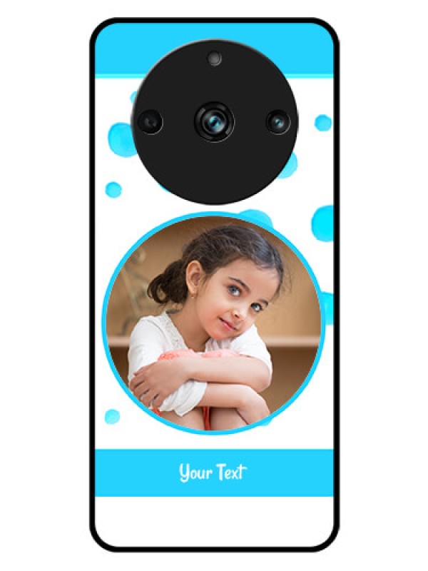 Custom Realme Narzo 60 Pro 5G Photo Printing on Glass Case - Blue Bubbles Pattern Design