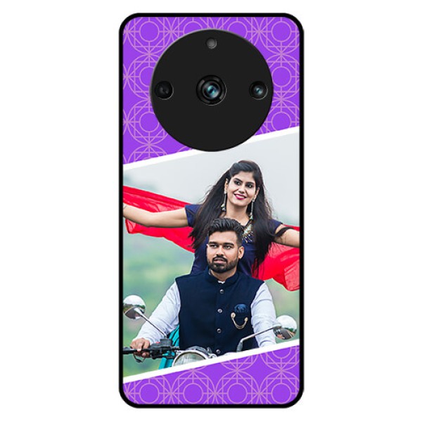 Realme Narzo 60 Pro 5G Custom Glass Phone Case - Violet Pattern Design Realme Narzo 60 Pro 5G Custom Glass Phone Case - Violet Pattern Design