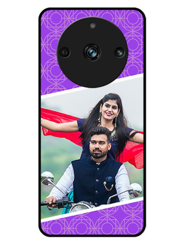 Custom Realme Narzo 60 Pro 5G Custom Glass Phone Case - Violet Pattern Design