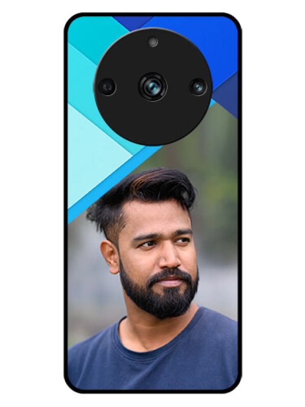 Custom Realme Narzo 60 Pro 5G Custom Glass Phone Case - Blue Pattern Design