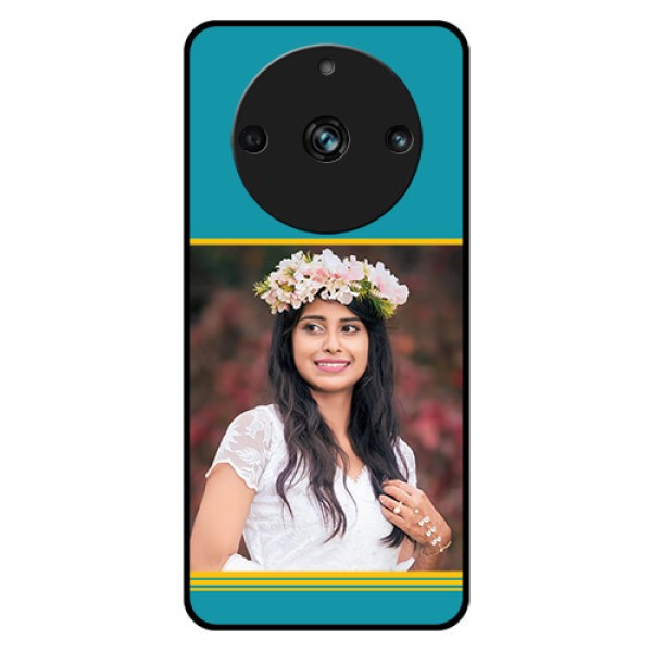 Realme Narzo 60 Pro 5G Custom Glass Phone Case - Yellow & Blue Design