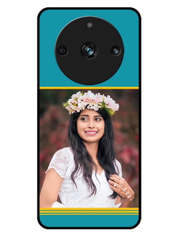 Custom Realme Narzo 60 Pro 5G Custom Glass Phone Case - Yellow & Blue Design