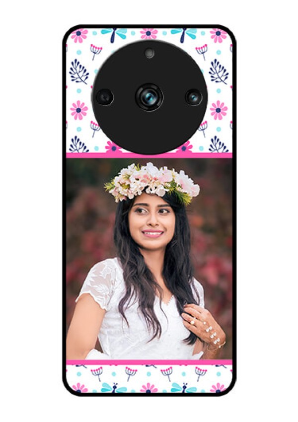 Realme Narzo 60 Pro 5G Photo Printing on Glass Case - Colorful Flower Design