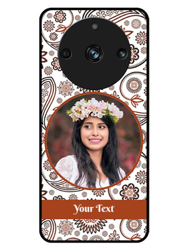 Custom Realme Narzo 60 Pro 5G Custom Glass Mobile Case - Abstract Flower Design