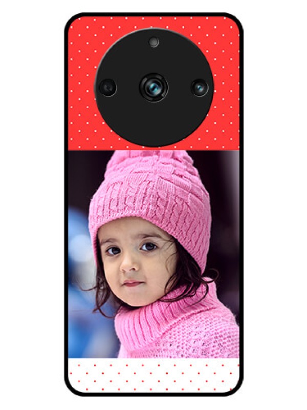 Custom Realme Narzo 60 Pro 5G Photo Printing on Glass Case - Red Pattern Design