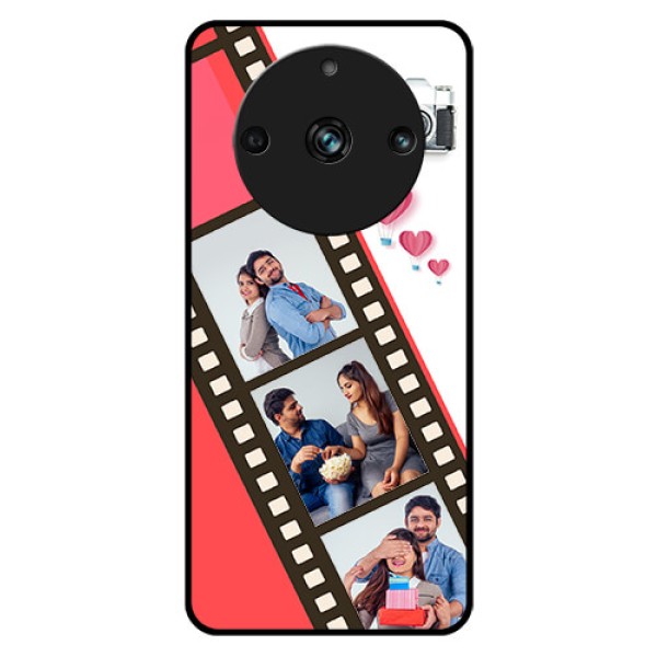 Realme Narzo 60 Pro 5G Personalized Glass Phone Case - 3 Image Holder with Film Reel Realme Narzo 60 Pro 5G Personalized Glass Phone Case - 3 Image Holder with Film Reel