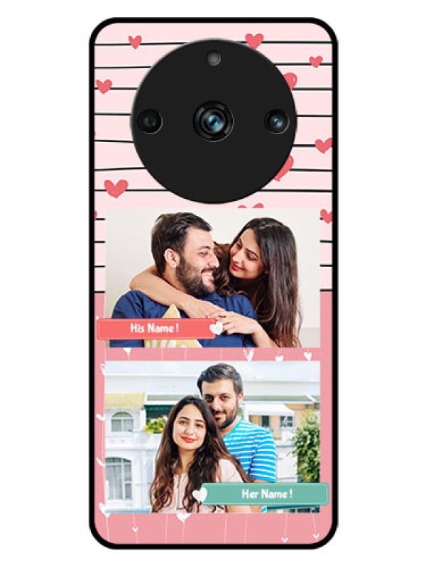 Custom Realme Narzo 60 Pro 5G Custom Glass Mobile Case - Photo with Heart Design