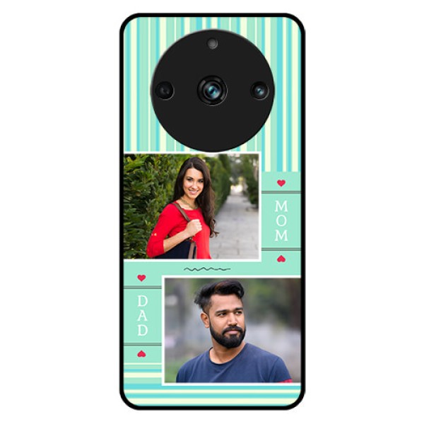 Realme Narzo 60 Pro 5G Custom Glass Phone Case - Mom & Dad Pic Design