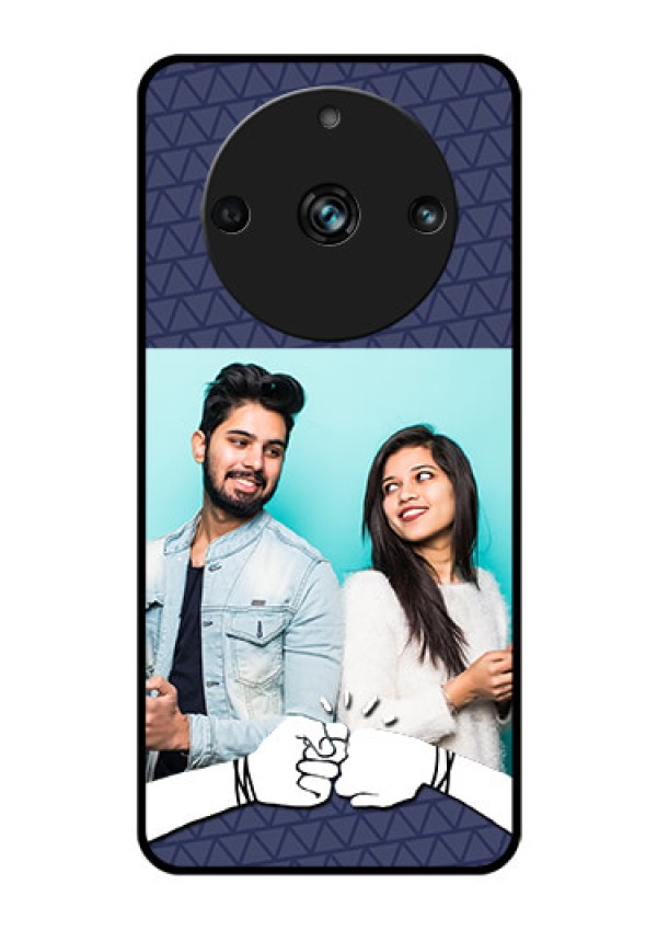 Realme Narzo 60 Pro 5G Photo Printing on Glass Case - with Best Friends Design