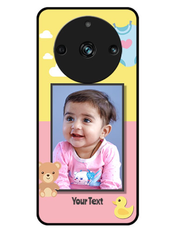 Custom Realme Narzo 60 Pro 5G Photo Printing on Glass Case - Kids 2 Color Design