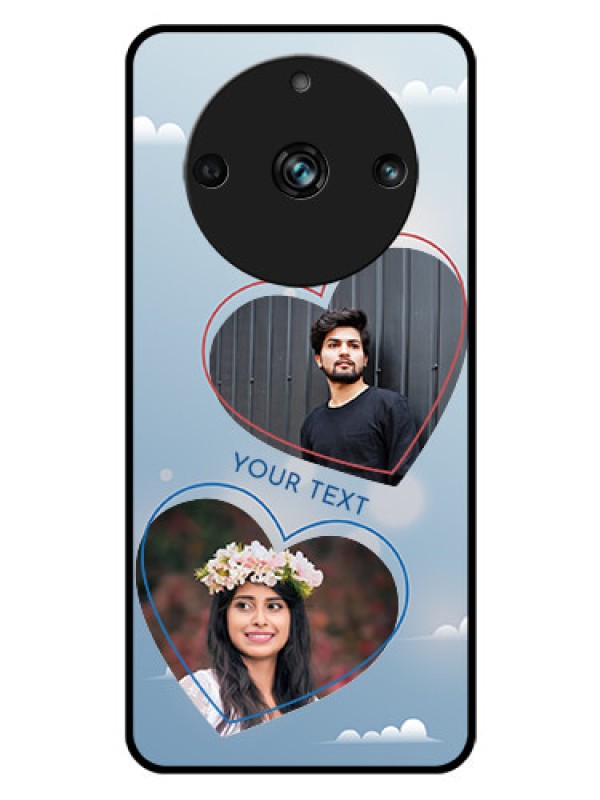 Custom Realme Narzo 60 Pro 5G Custom Glass Mobile Case - Blue Color Couple Design