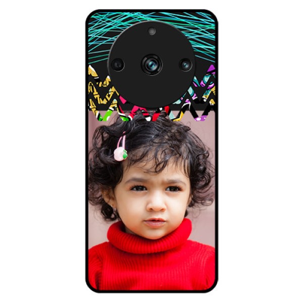 Realme Narzo 60 Pro 5G Personalized Glass Phone Case - Neon Abstract Design