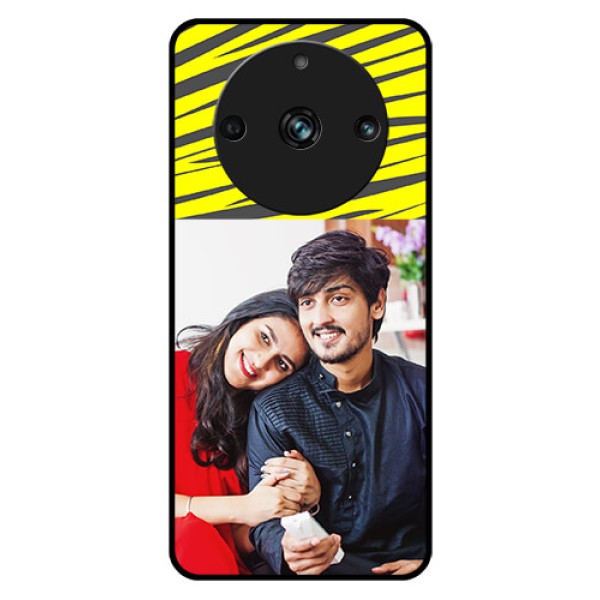 Realme Narzo 60 Pro 5G Photo Printing on Glass Case - Yellow Abstract Design