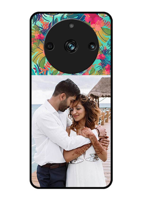 Realme Narzo 60 Pro 5G Photo Printing on Glass Case - Watercolor Floral Design