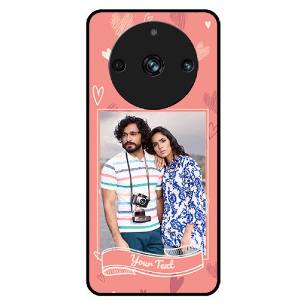 Realme Narzo 60 Pro 5G Custom Glass Phone Case - Love doodle art Design