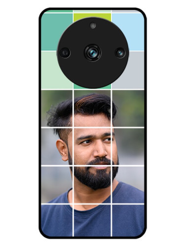 Custom Realme Narzo 60 Pro 5G Photo Printing on Glass Case - with white box pattern