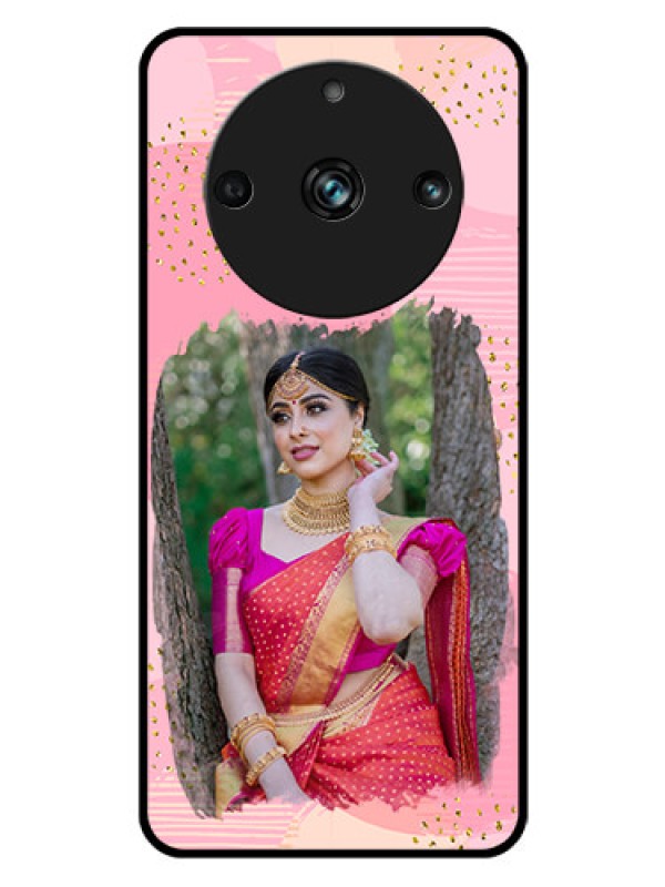 Custom Realme Narzo 60 Pro 5G Personalized Glass Phone Case - Gold Glitter Splash Design