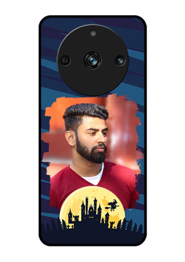 Realme Narzo 60 Pro 5G Photo Printing on Glass Case - Halloween Witch Design