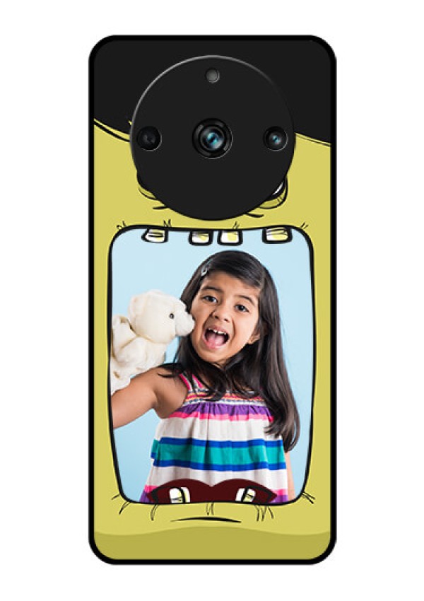 Realme Narzo 60 Pro 5G Personalized Glass Phone Case - Cartoon monster back case Design