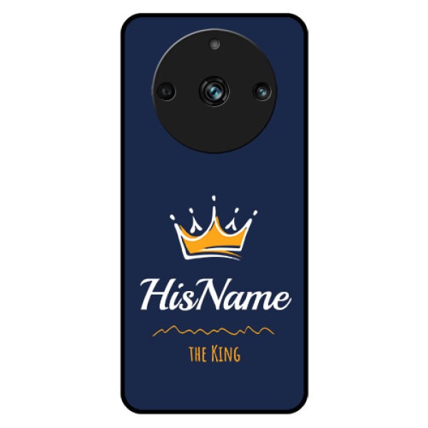 Realme Narzo 60 Pro 5G Glass Phone Case King with Name