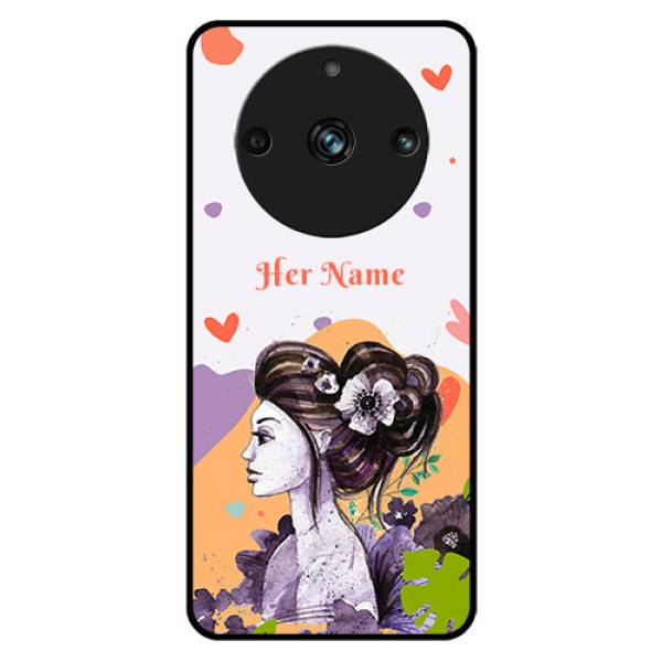 Narzo 60 Pro 5G Personalized Glass Phone Case - Woman And Nature Design