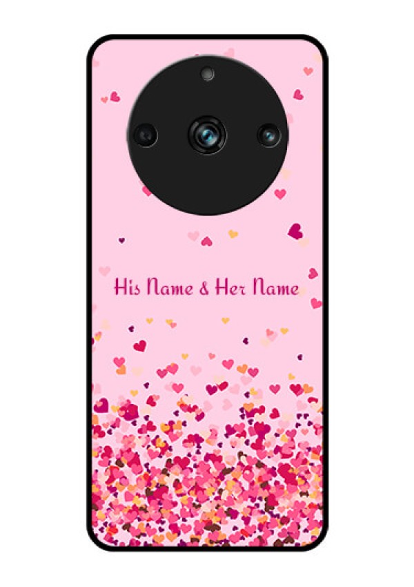 Narzo 60 Pro 5G Photo Printing on Glass Case - Floating Hearts Design
