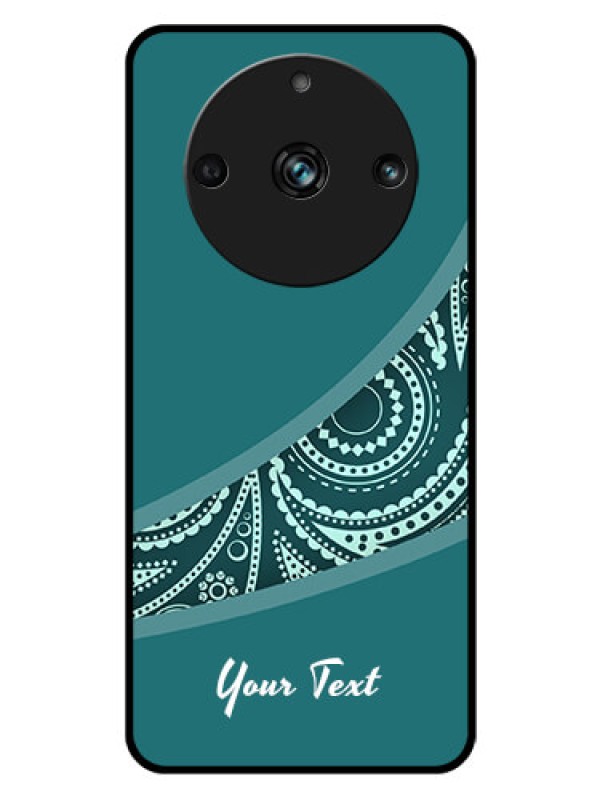 Custom Narzo 60 Pro 5G Photo Printing on Glass Case - semi visible floral Design