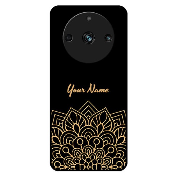 Narzo 60 Pro 5G Custom Glass Phone Case - Golden mandala Design Narzo 60 Pro 5G Custom Glass Phone Case - Golden mandala Design