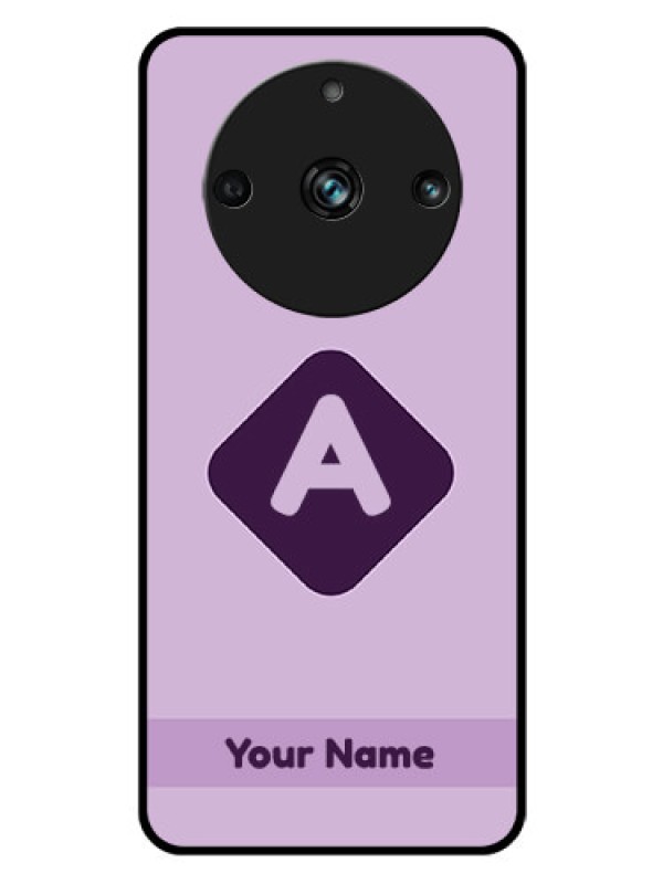 Custom Narzo 60 Pro 5G Custom Glass Mobile Case - Custom Letter in curved badge Design