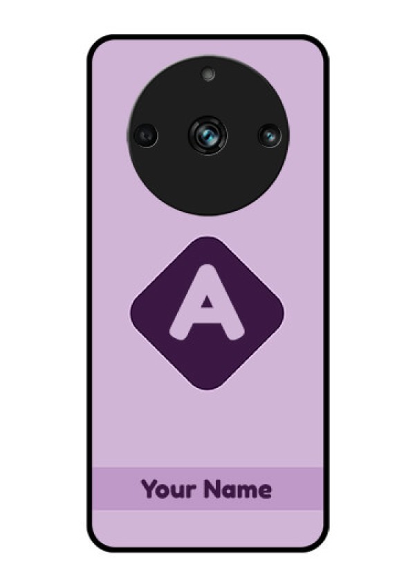 Narzo 60 Pro 5G Custom Glass Mobile Case - Custom Letter in curved badge Design