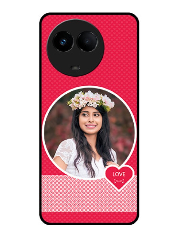 Custom Realme Narzo 60x 5G Personalised Glass Phone Case - Pink Pattern Design