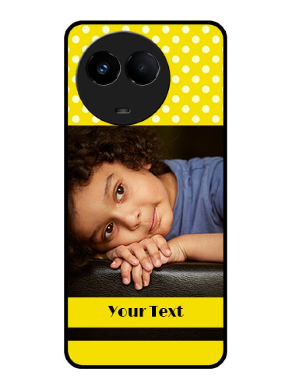 Custom Realme Narzo 60x 5G Custom Glass Phone Case - Bright Yellow Case Design