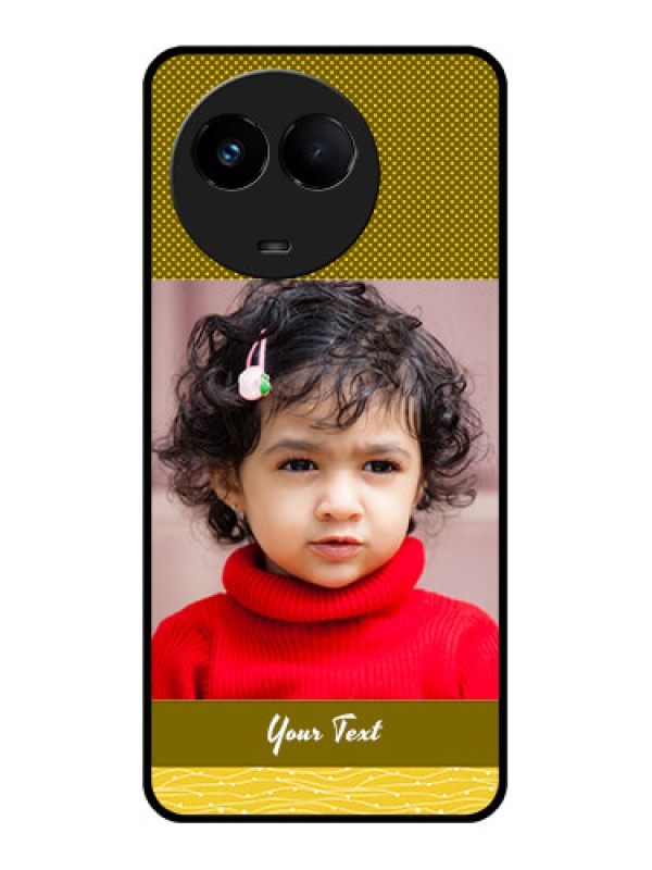 Custom Realme Narzo 60x 5G Custom Glass Phone Case - Simple Green Color Design