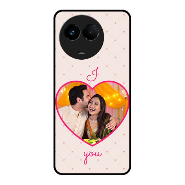 Realme Narzo 60x 5G Custom Glass Mobile Case - Heart Shape Design
