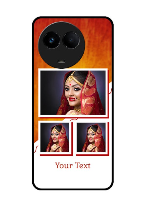 Realme Narzo 60x 5G Custom Glass Phone Case - Wedding Memories Design