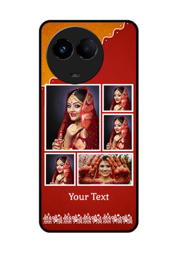 Realme Narzo 60x 5G Personalized Glass Phone Case - Wedding Pic Upload Design