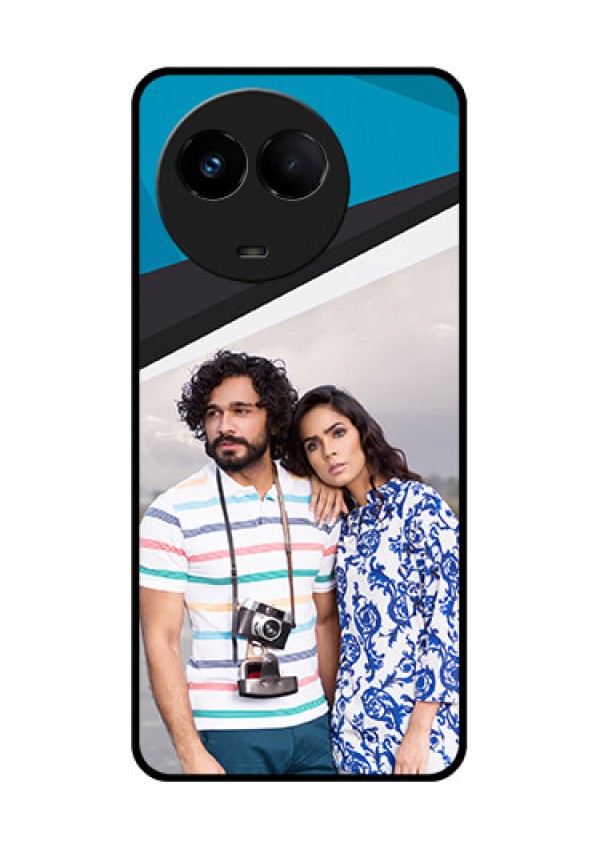 Realme Narzo 60x 5G Photo Printing on Glass Case - Simple Pattern Photo Upload Design