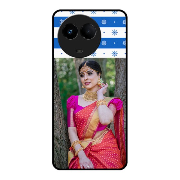 Realme Narzo 60x 5G Photo Printing on Glass Case - Snow Pattern Design