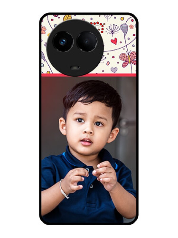 Custom Realme Narzo 60x 5G Custom Glass Mobile Case - Premium Floral Design